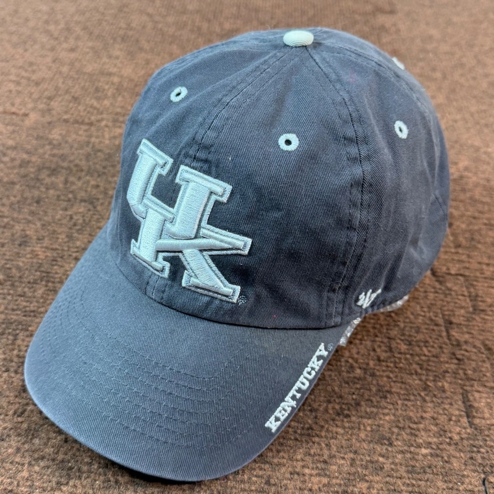 A+ 47 Brand Kentucky Wildcats Hat Mens Gray Adjustable Strapback UK Dad Cap